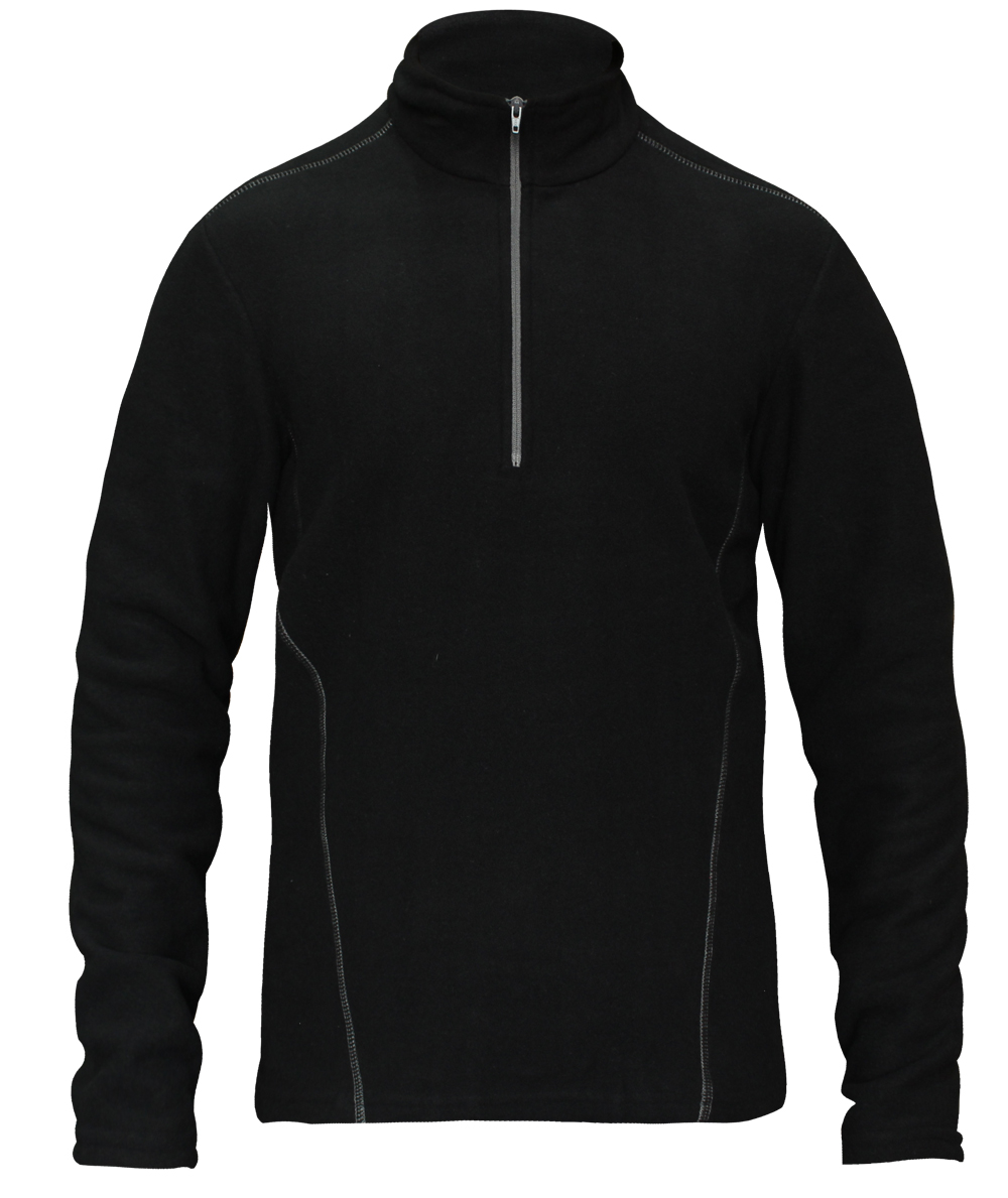 Sivugin Men's Black 1/4 Zip Outdoor Fleece 