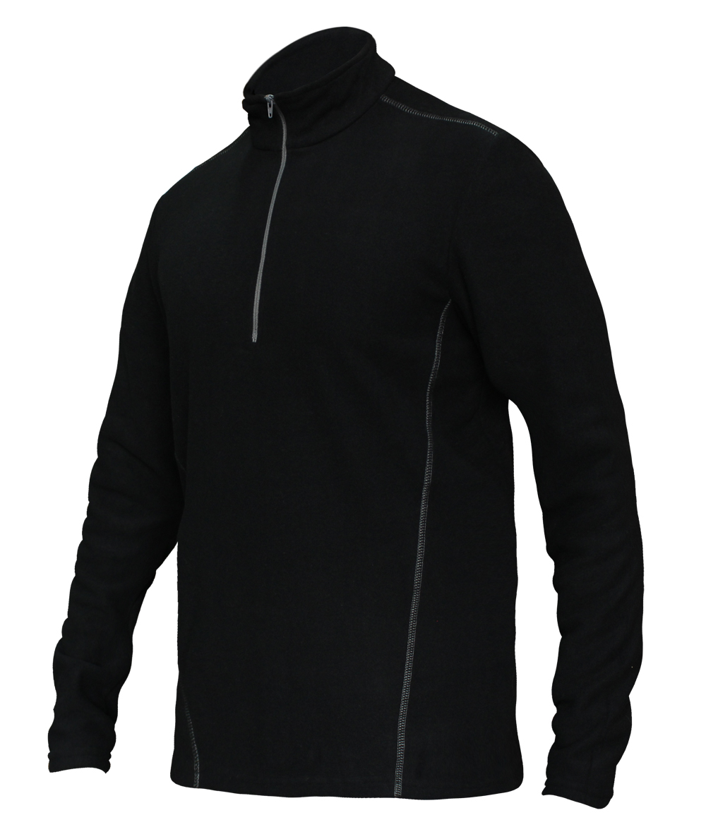 Sivugin Men's Black 1/4 Zip Outdoor Fleece 