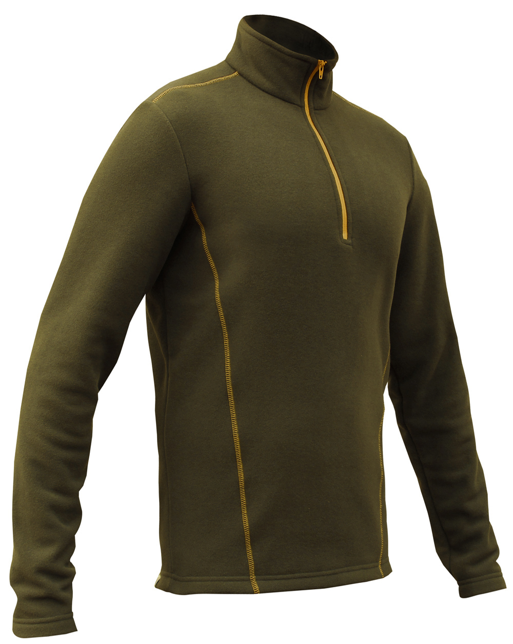 Sivugin Men's Brown 1/4 Zip Outdoor Fleece 