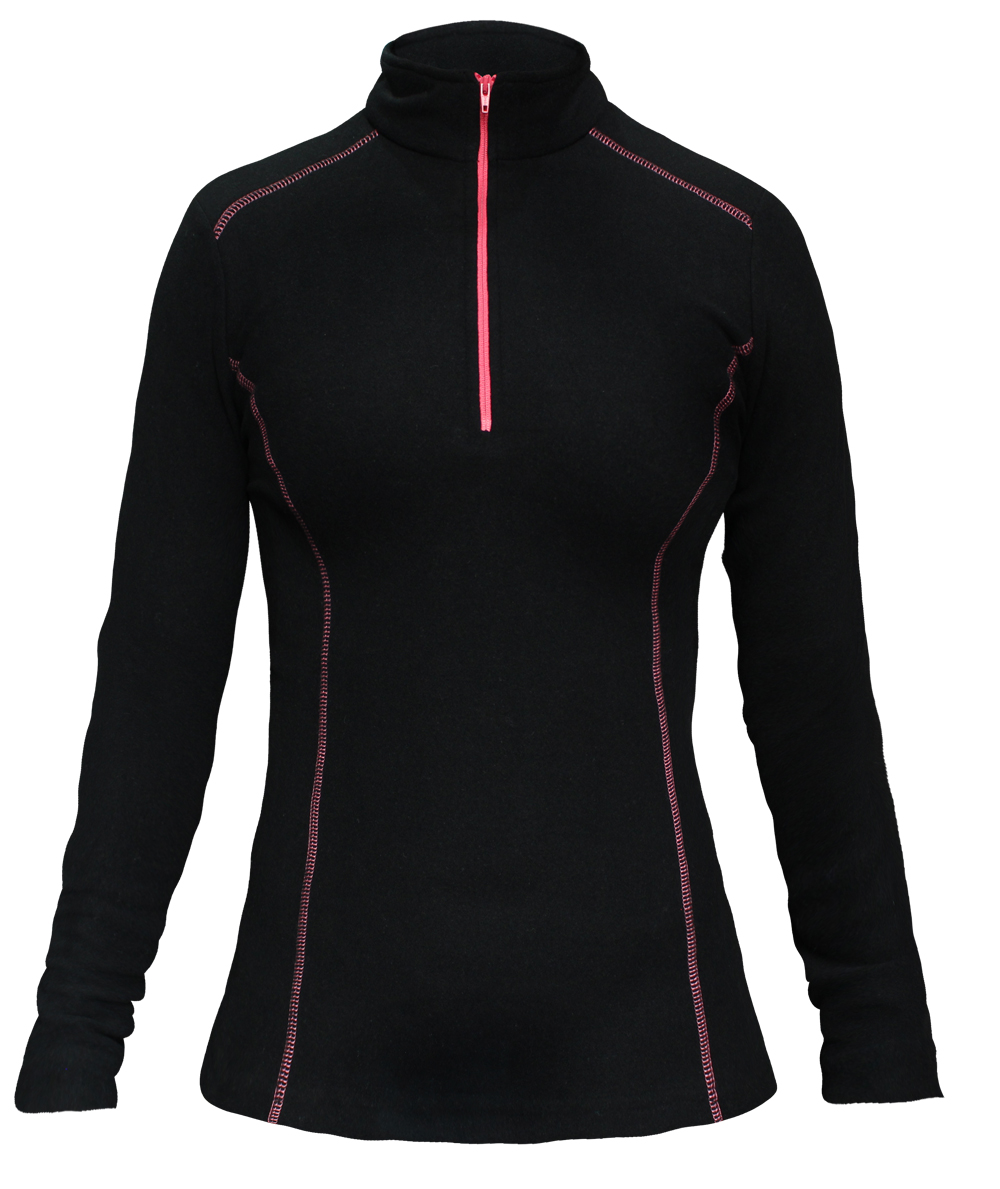 Sivugin Women's Black 1/4 Zip Outdoor Fleece