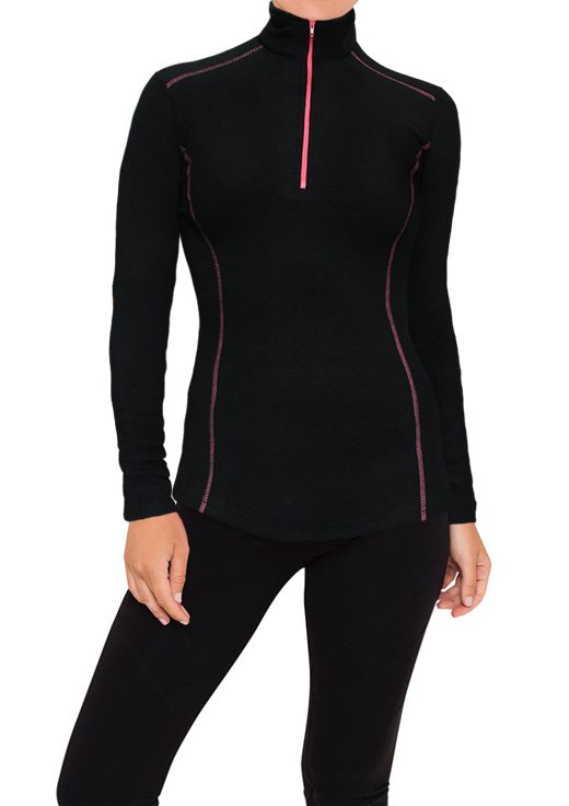 Sivugin Women's Black 1/4 Zip Outdoor Fleece