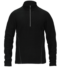 1/4 zip outdoor fleece black